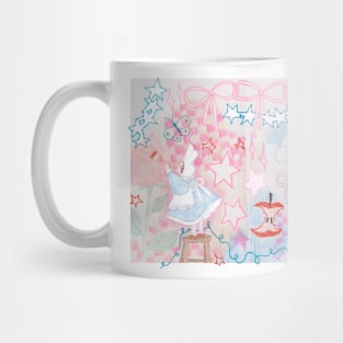 Y2K Dreamscape Girl Painting Flowers Mug